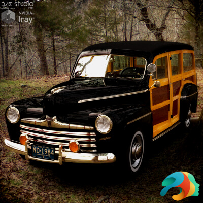 Ford Super Deluxe Station Wagon 1946 for DAZ Studio by nerdadantes