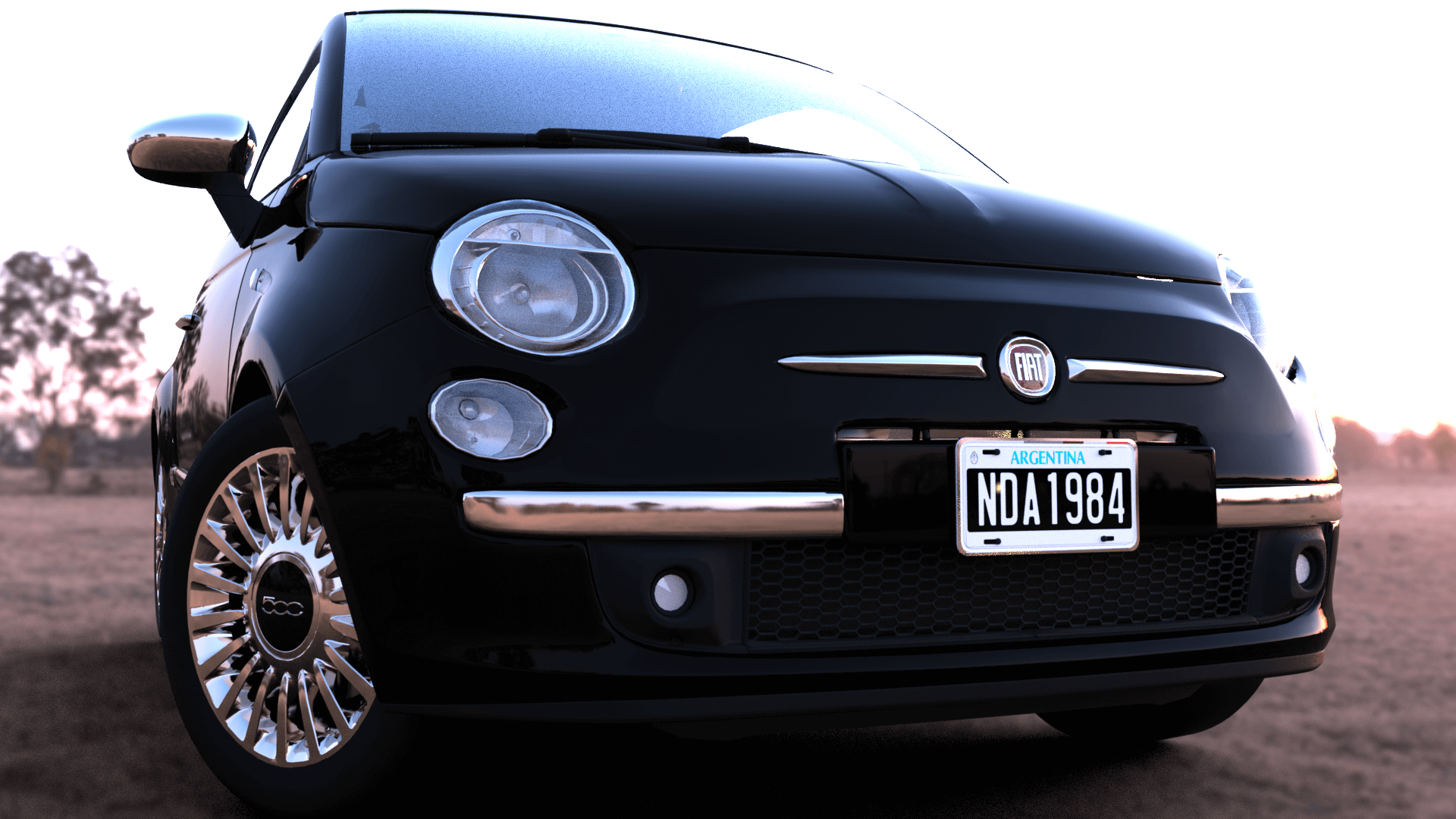 Fiat 500 2012 3D Render, Digital Art by nerdadantes