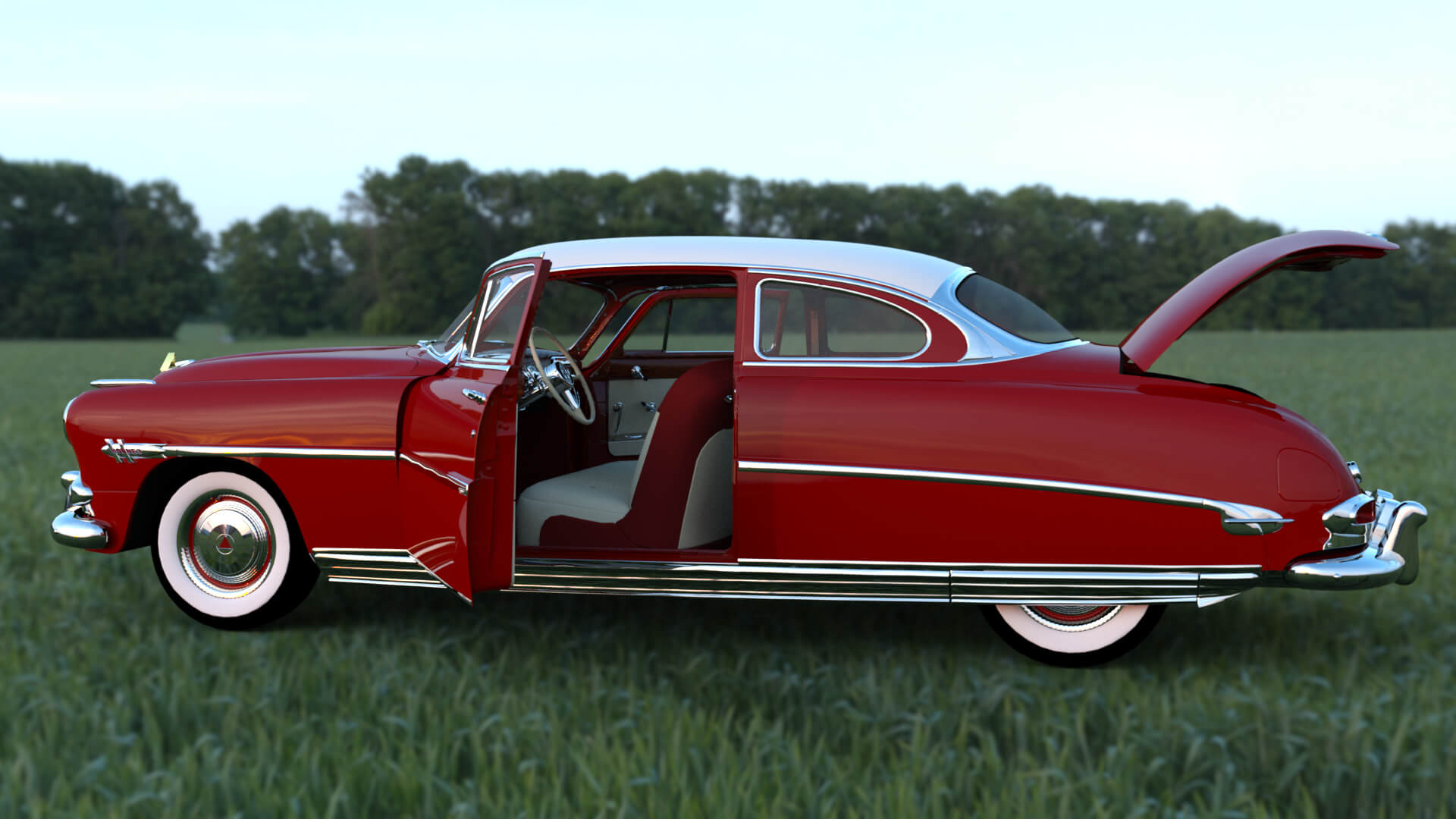 ERTL Highway 61 1/18 - Hudson Hornet Club Coupé 1952 Schwarz