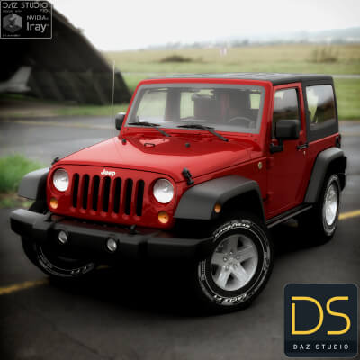Jeep Wrangler 2012 for DAZ Studio by nerdadantes