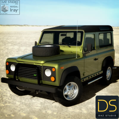 Land Rover Defender 90 1997 for DAZ Studio