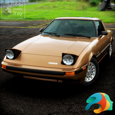 Mazda RX-7 GSL-SE 1985 for DAZ Studio by nerdadantes