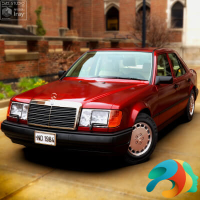 Mercedes-Benz 300E 1987 for DAZ Studio by nerdadantes