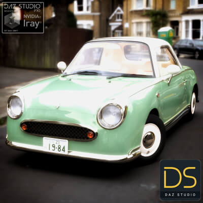 Nissan Figaro 1991 for DAZ Studio by nerdadantes