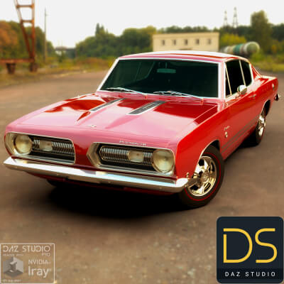 Plymouth Barracuda 1968 for DAZ Studio by nerdadantes