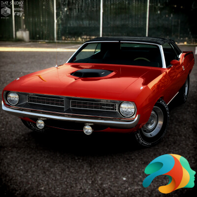 Plymouth Hemi Cuda Convertible 1970 for DAZ Studio by nerdadantes