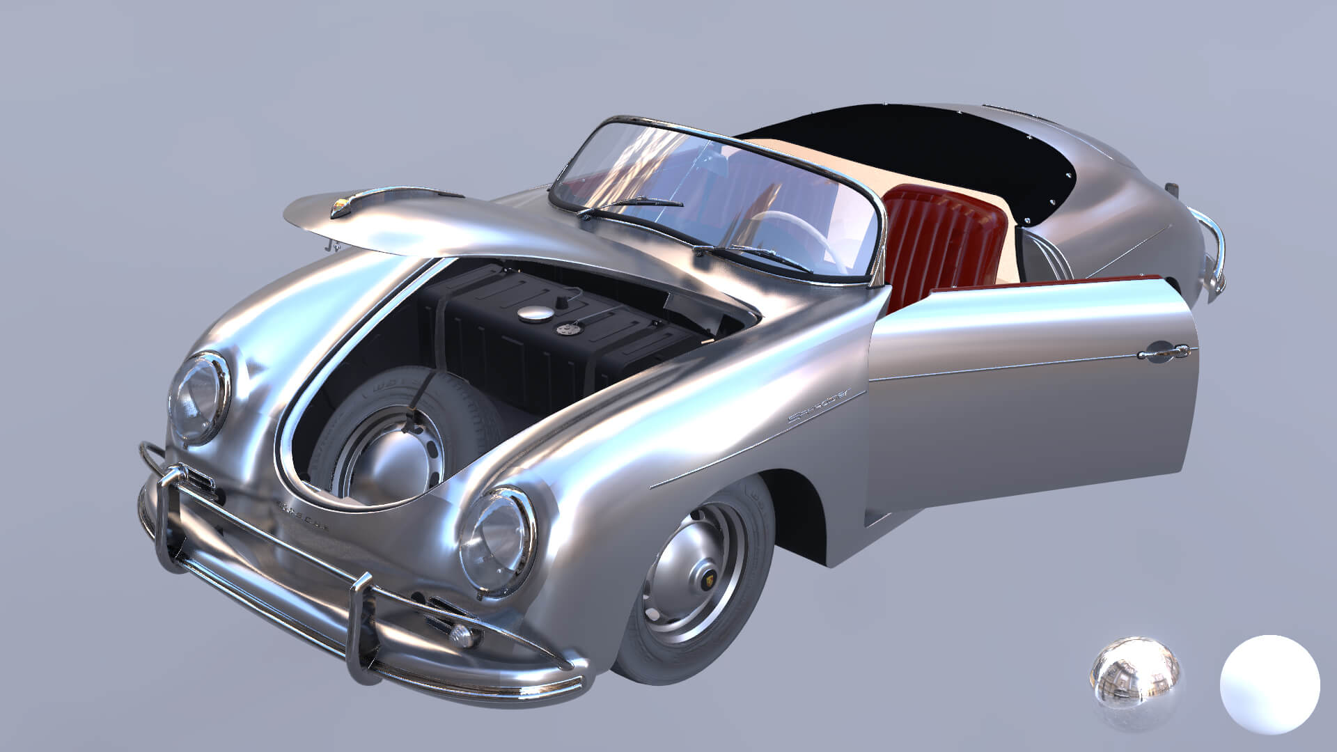 Porsche 356 A Speedster 1600 GT - Modellini Street Diecast