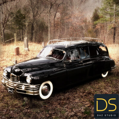 Sedan 1948 Hearse for DAZ Studio