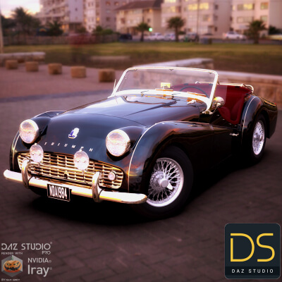 Triumph TR3B 1962 for DAZ Studio by nerdadantes