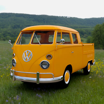 Volkswagen Double Cab 1966 for DAZ Studio