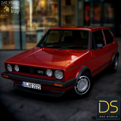 Volkswagen Golf GTI 1983 for Daz Studio by nerdadantes