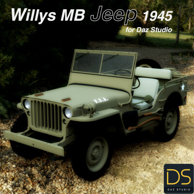 Willys MB Jeep 1945 for DAZ Studio