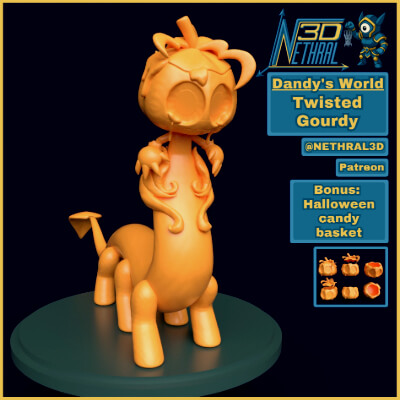 Dandy's World Twisted Gourdy - 3D Model by Nethral3D