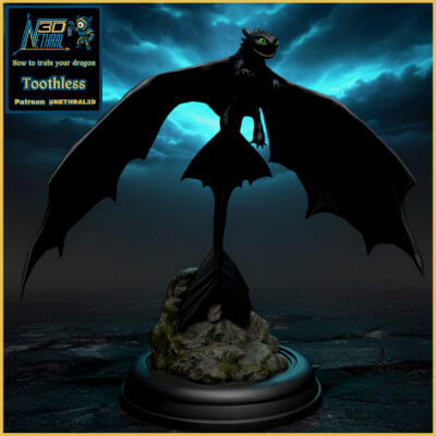 How to Train Your Dragon Toothless - 3D Model by Nethral3D