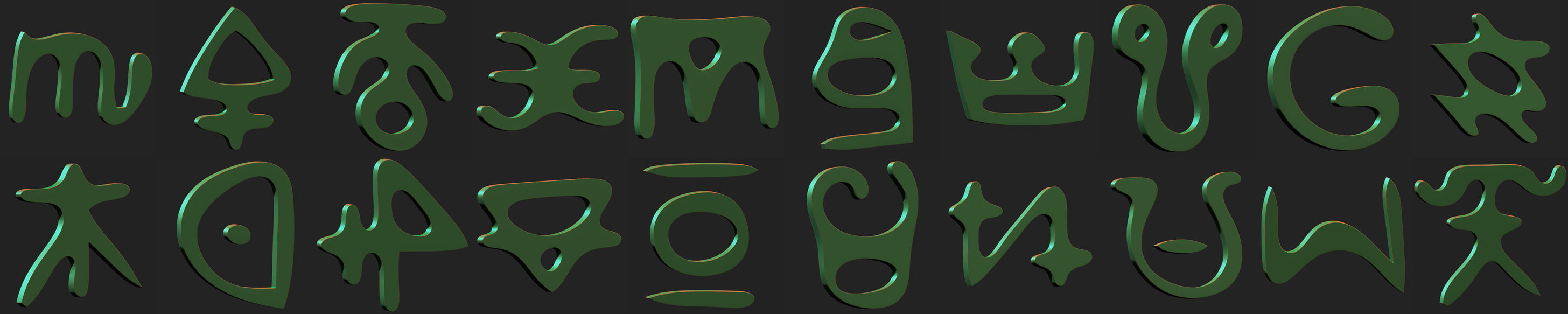 300 Runes Base Mesh Pack - 3D Model by netleon