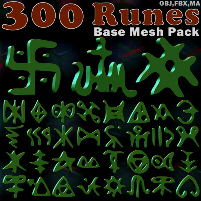 300 Runes Base Mesh Pack
