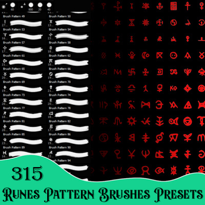 315 Runes Pattern Brush Presets