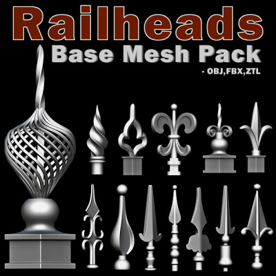 35 Railheads Base Mesh Pack