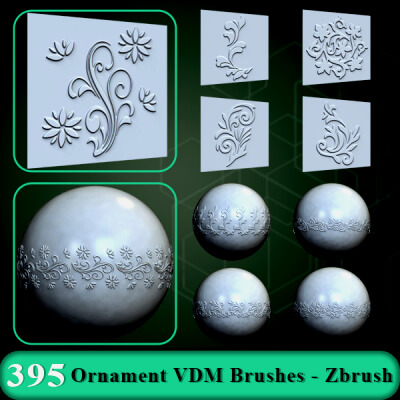 395 Ornament VDM Brushes - Zbrush