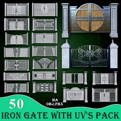 50 Iron Gate With UVs Pack