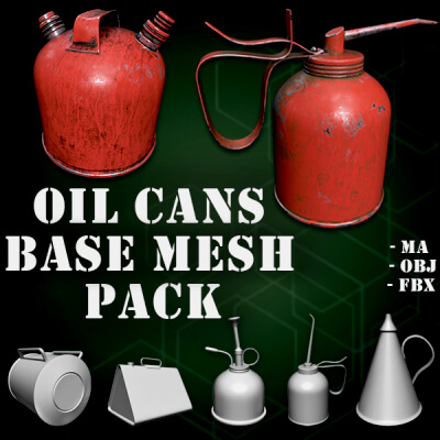 50 Oil Cans Base Mesh Pack