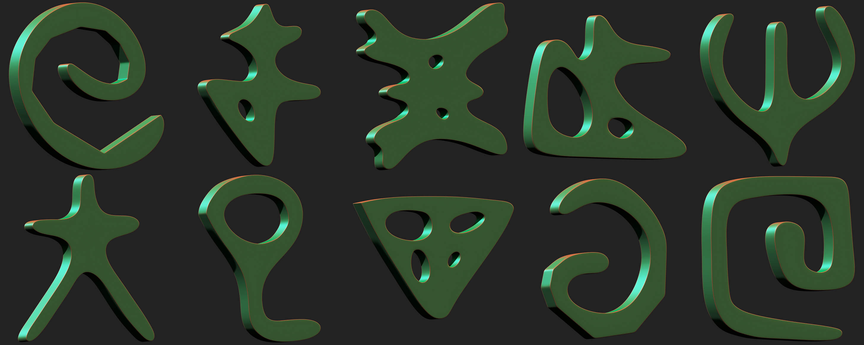 Runic Mesh 50 Runes Base Mesh Vol 2 - 3D Model by netleon