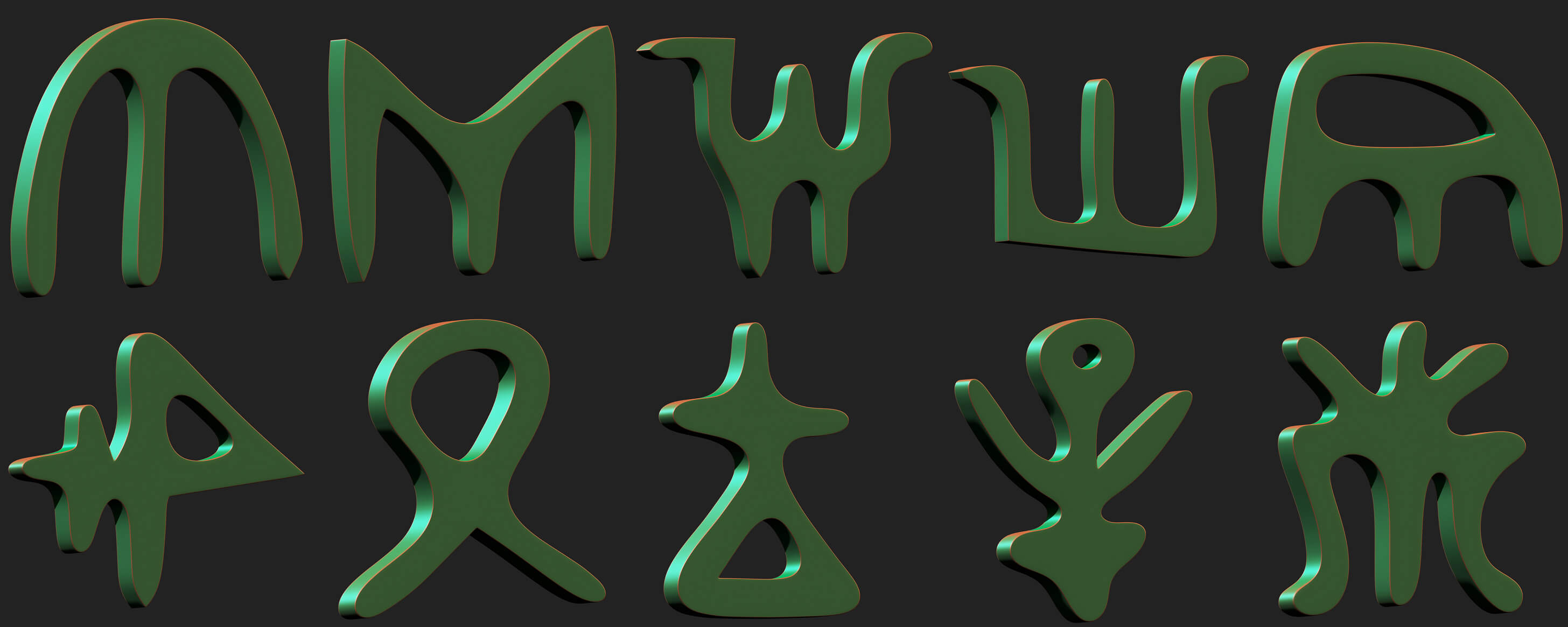 50 Runes Base Mesh Vol 2 - 3D Model by netleon
