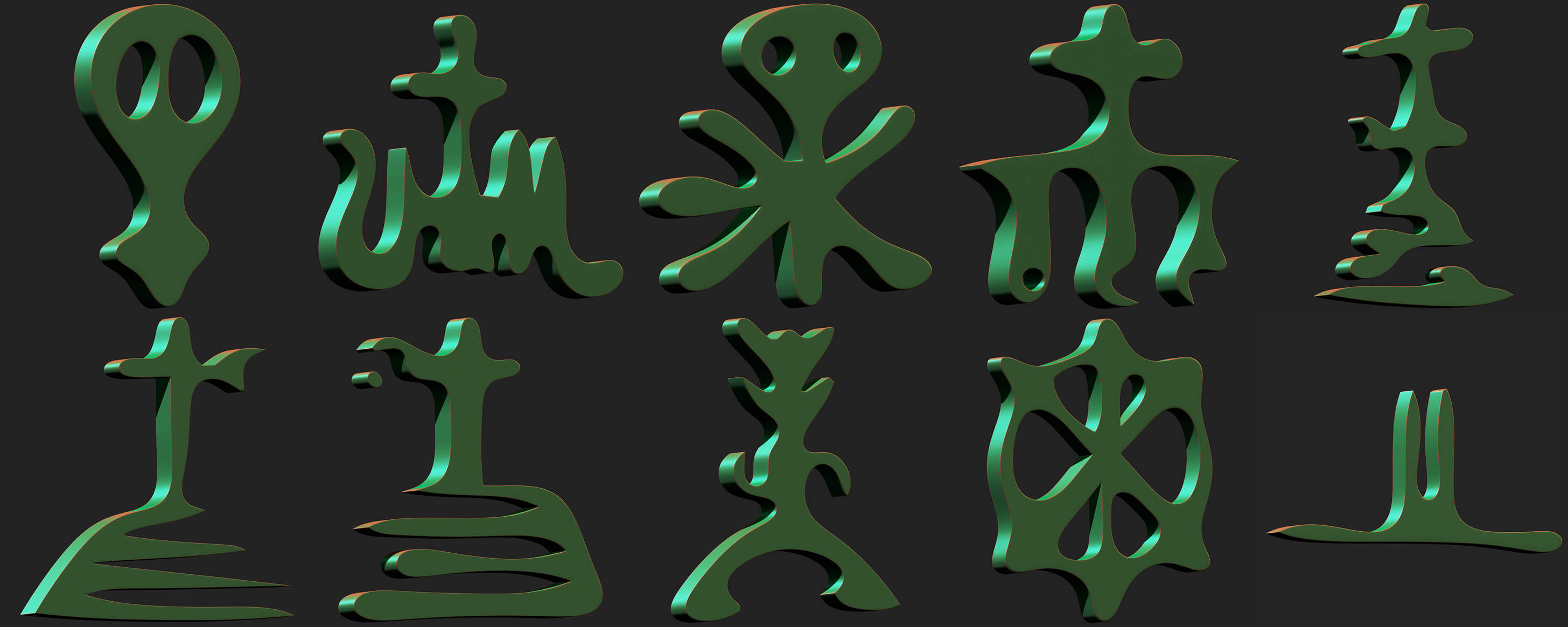 Runic Mesh 50 Runes Base Mesh Vol 4 - 3D Model by netleon