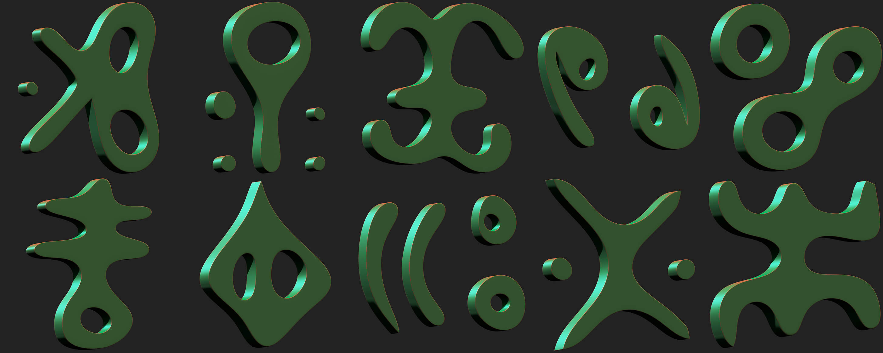 Base Rune 50 Runes Base Mesh Vol 4 - 3D Model by netleon
