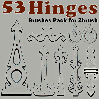 53 Hinges Brushes Pack for Zbrush