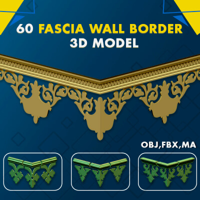 60 Fascia Wall Border 3D Model