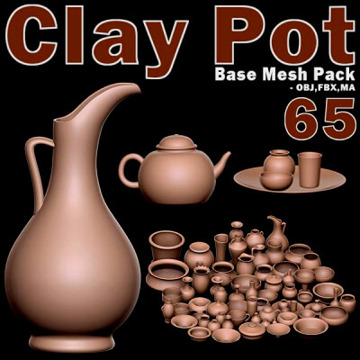 65 Clay Pot Base Mesh