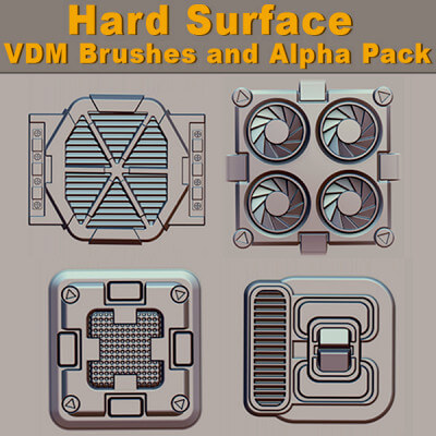 80 Hard Surface VDM Brushes and Alpha Pack