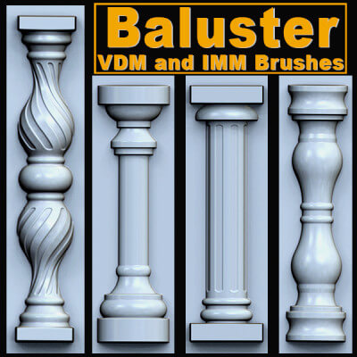 Baluster VDM and IMM Brushes - Zbrush