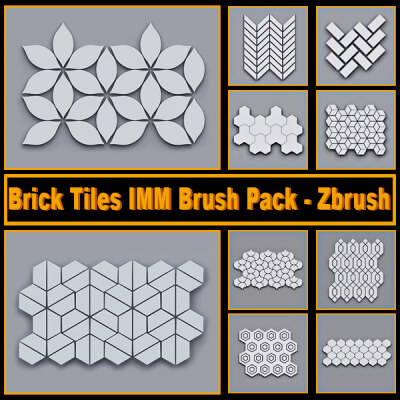 Brick Tiles IMM Brush Pack - Zbrush