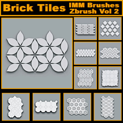 Brick Tiles IMM Brushes - Zbrush Vol 2