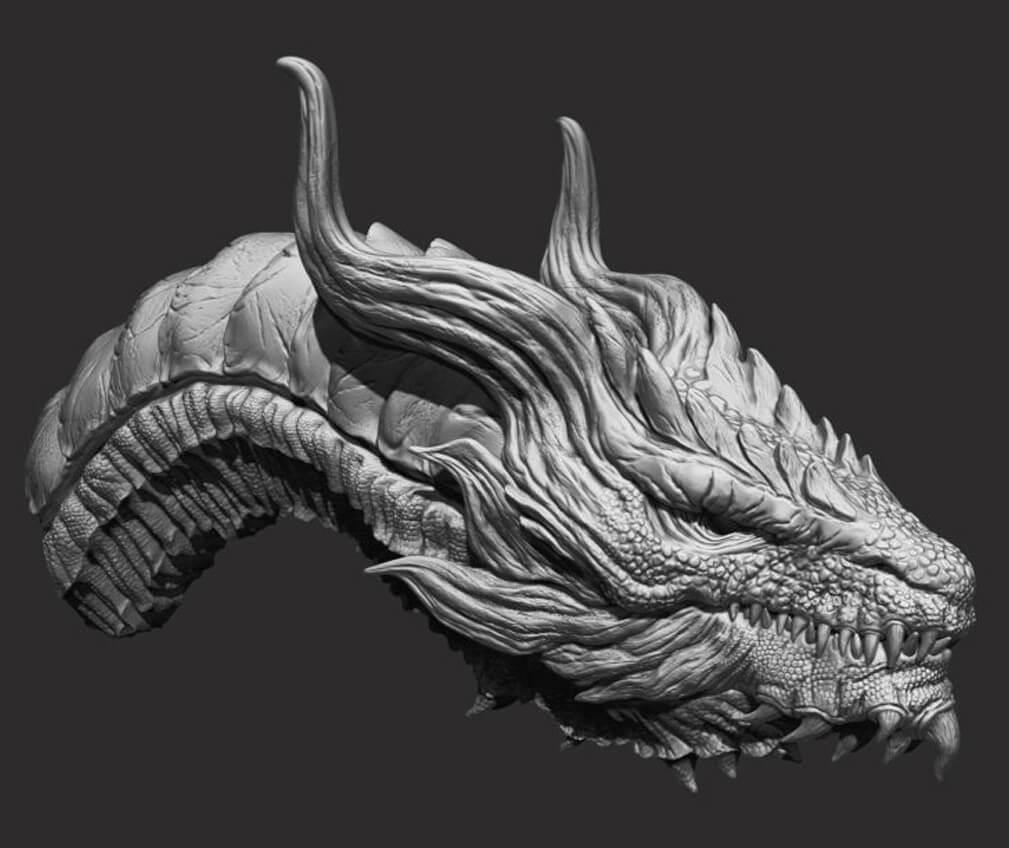 Dragon Head Pack 3D Model by netleon