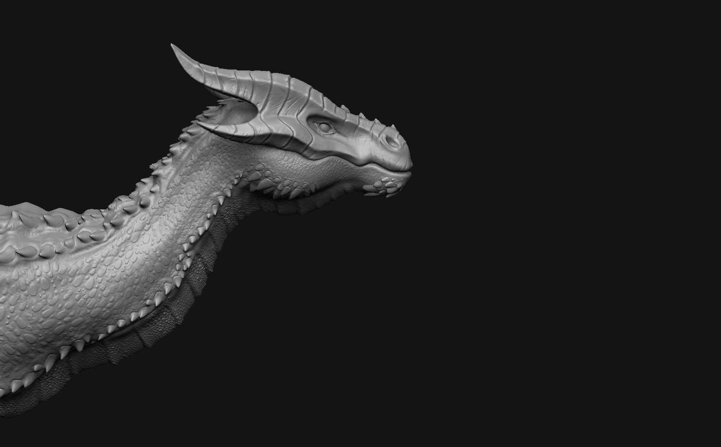 Dragon Head 3D Model by netleon
