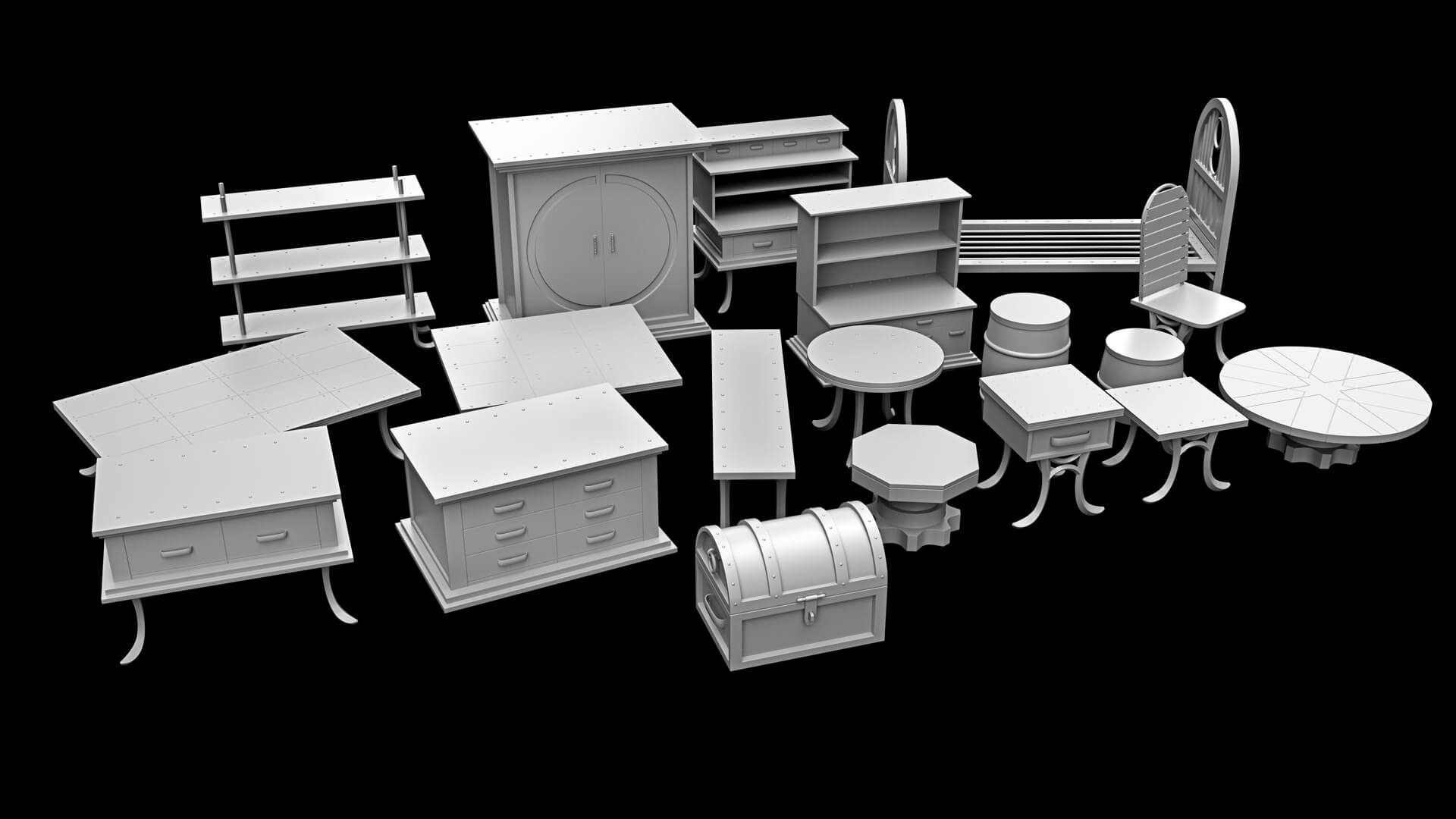 Dwemer Furniture Base Mesh 3D Model by netleon