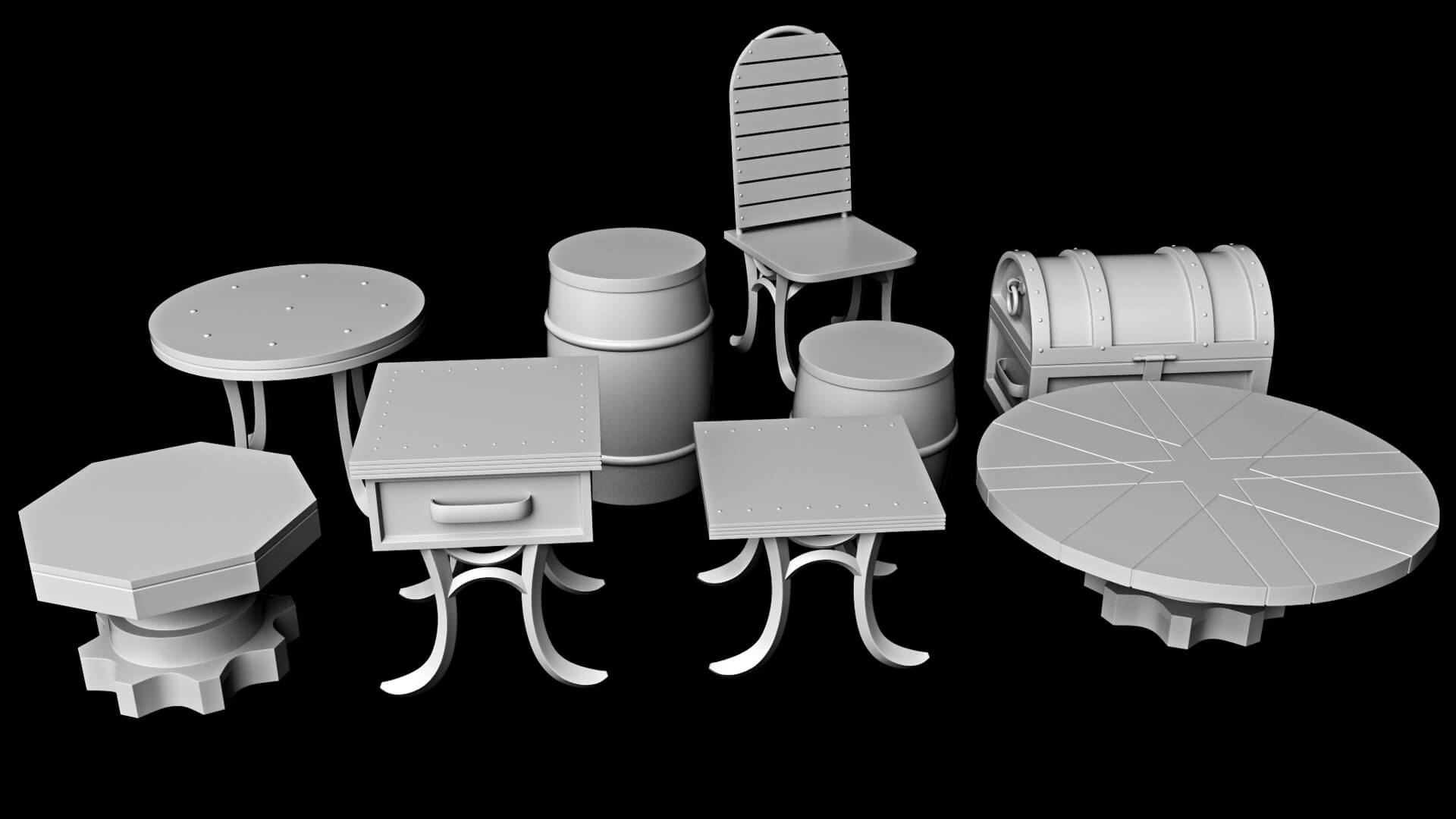 Dwemer Furniture Base Mesh 3D Model by netleon