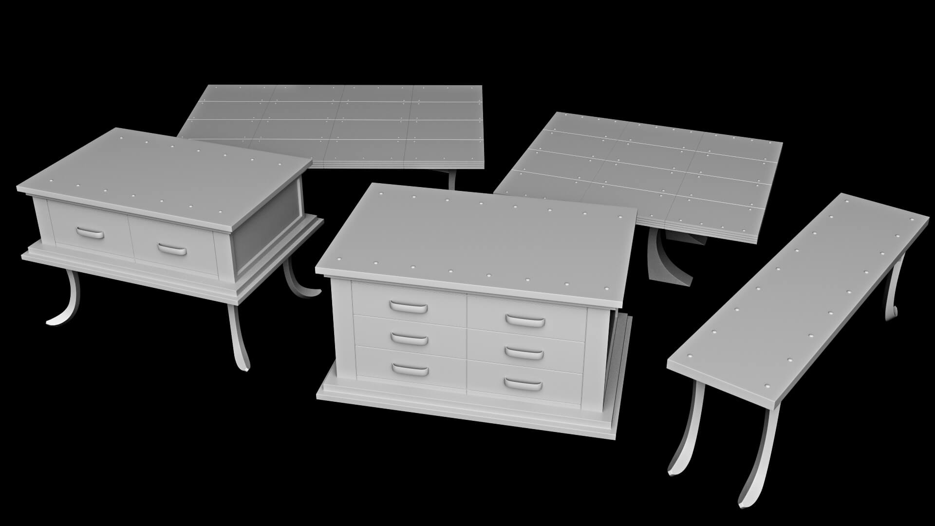 Dwemer Furniture Base Mesh 3D Model by netleon