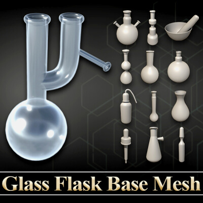 Glass Flask Base Mesh