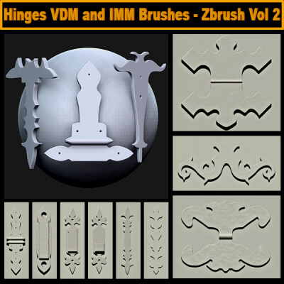 Hinges VDM and IMM Brushes - Zbrush Vol 2