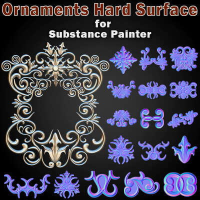 Ornaments Hard Surface for Substance Painter