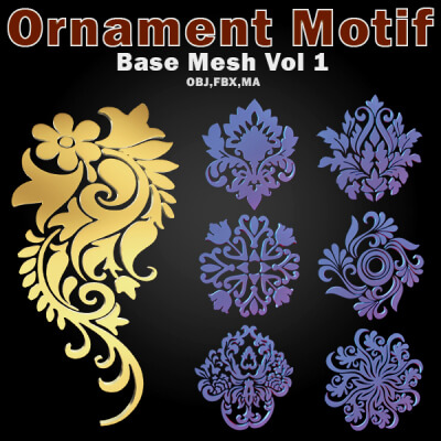 Ornaments Motif Base Mesh Vol 1