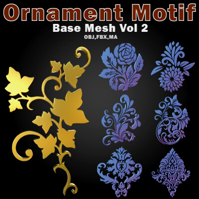 Ornaments Motif Base Mesh Vol 2