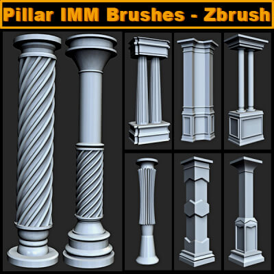 Pillar IMM Brush - Zbrush
