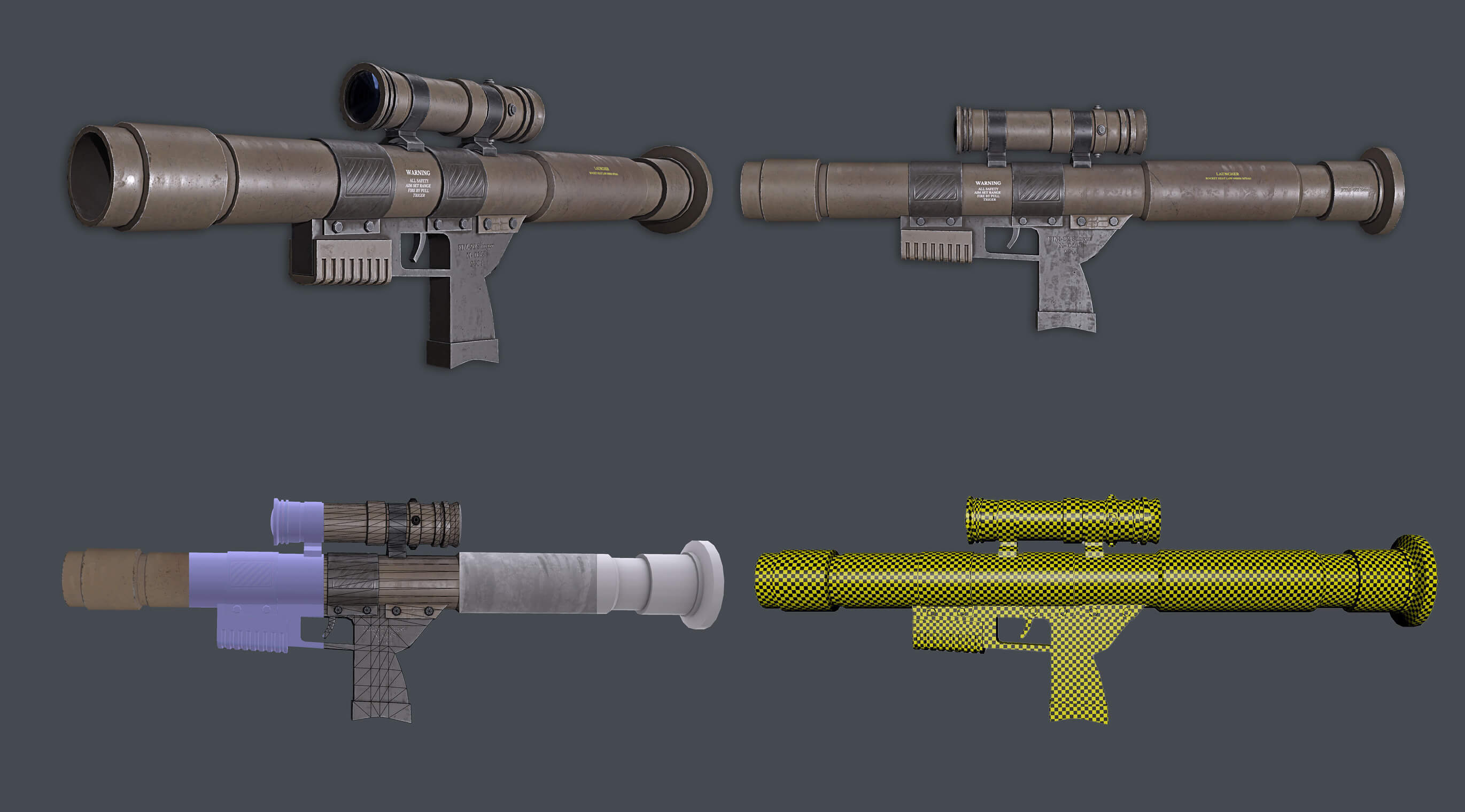 Rocket Launcher Pack 3D Model by netleon