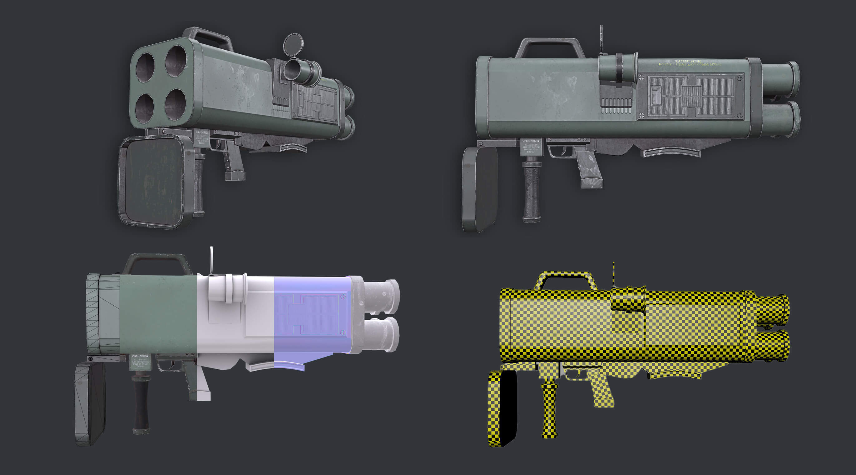 Rocket Launcher Pack 3D Model by netleon