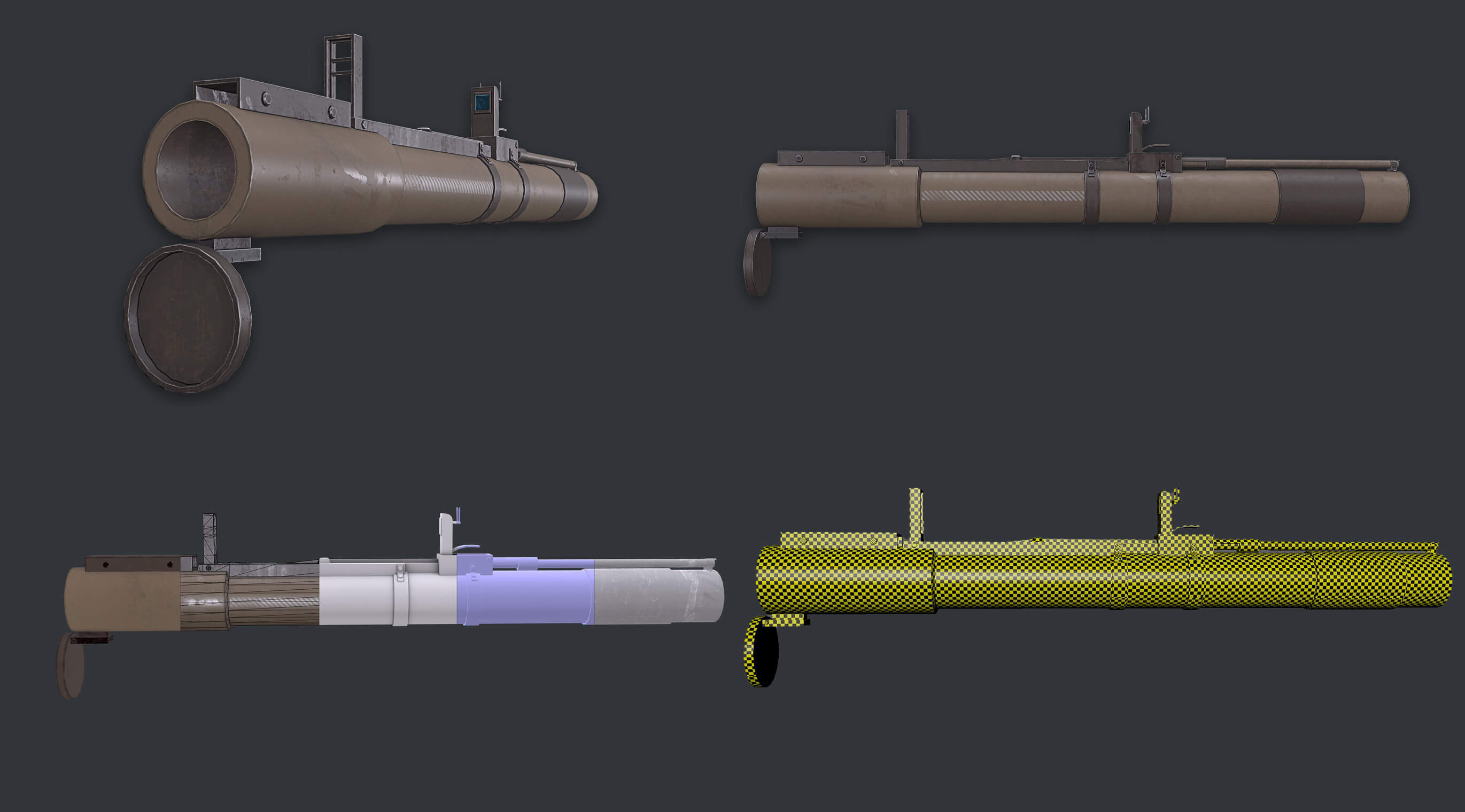 Rocket Launcher Pack 3D Model by netleon